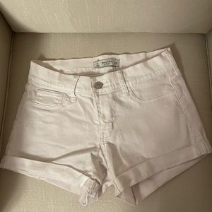 Size 0 White Abercrombie & Fitch denim shorts